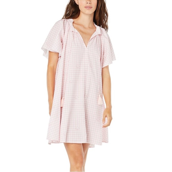 Roller Rabbit Dresses & Skirts - Roller Rabbit Hathi Gingham Temmy‎ Dress XS Pink elephant swim beach coverup